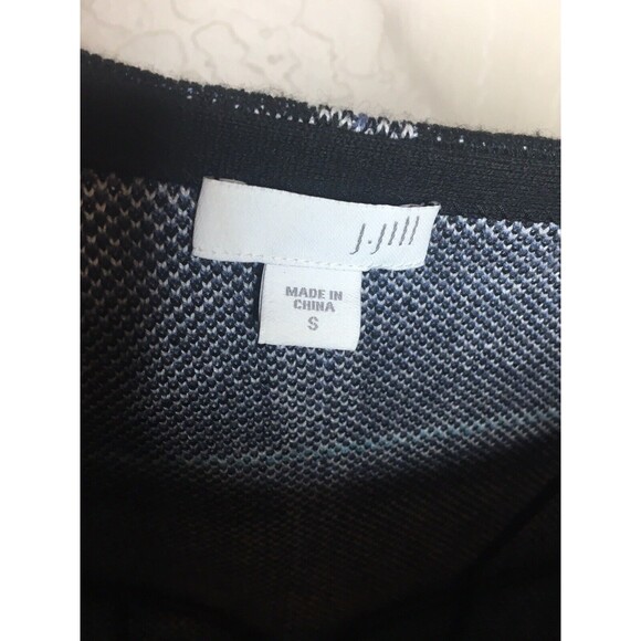 J. JILL Black White Plaid Windowpane Check Soft Knit Pullover Sweater Sz S - Picture 3 of 5